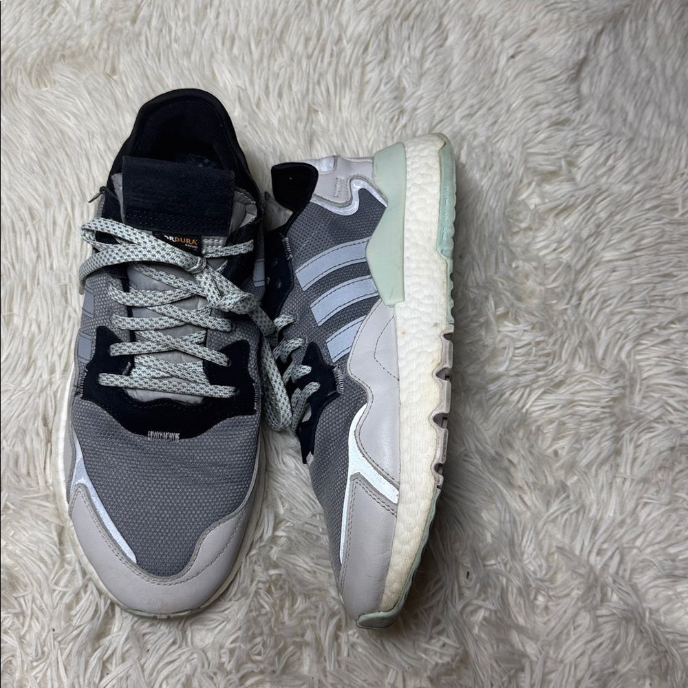 Adidas Black and White Cordura Sneakers
